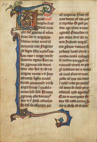 Decorated Initial V by Unbekannt Unbekannt